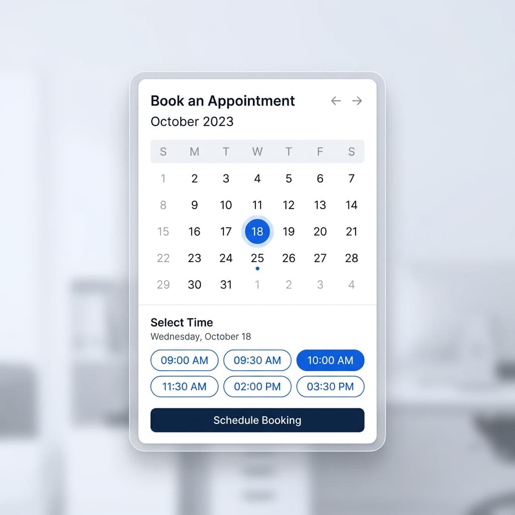 Calendar Booking Widget
