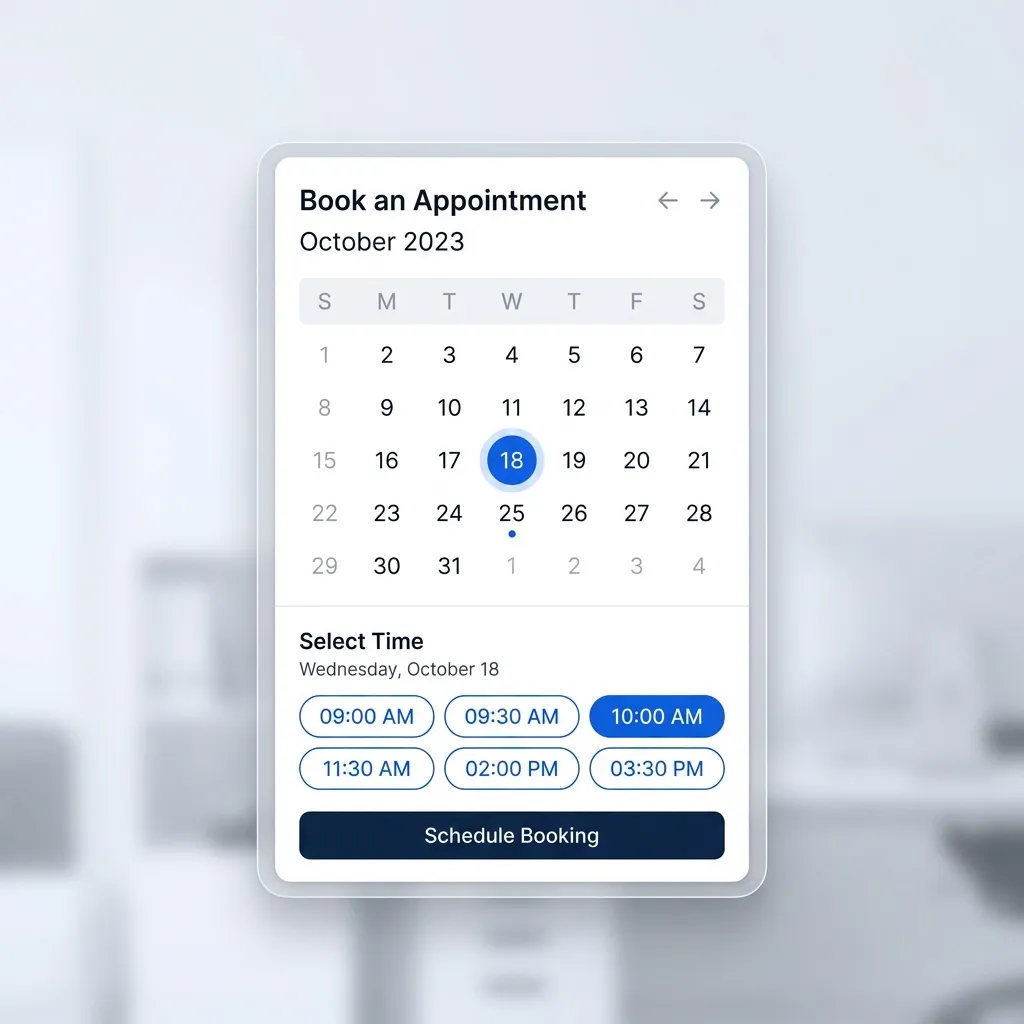 Calendar Booking Widget